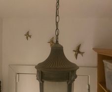 Vintage Brass Hanging Ceiling Light . Lantern Style