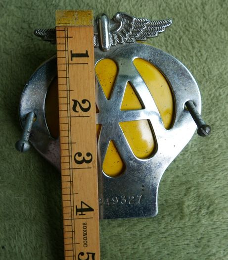 Vintage Aa Car Badge No 3b49327 Perfect Condition