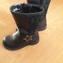 Girls black boots size 7 Image 3