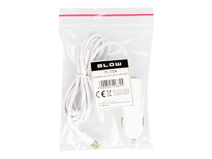 New Car Truck Charger 5V 2.1A 12V 24V USB Type C White Cigarette Lead Plug #967