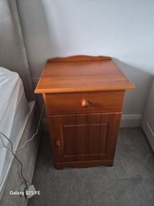 2 x Pine Bedside Lockers