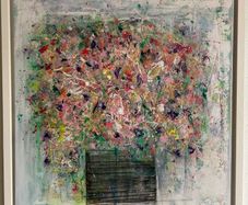 Large Original Floral Painting Irish abstract art