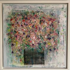 Large Original Floral Painting Irish abstract art