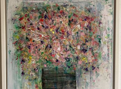Large Original Floral Painting Irish abstract art