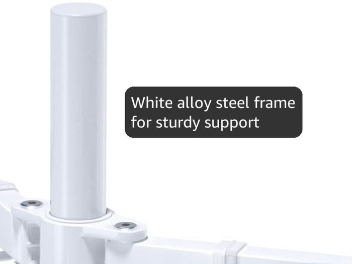 Dual Monitor Arm Desk Mount, Adjustable for 13/27 Inch  Screens, VESA 75x75/100x100, Full Motion Tilt, 360 Rotation, Height Adjustable, Max 10kg per Arm, Easy Install, White