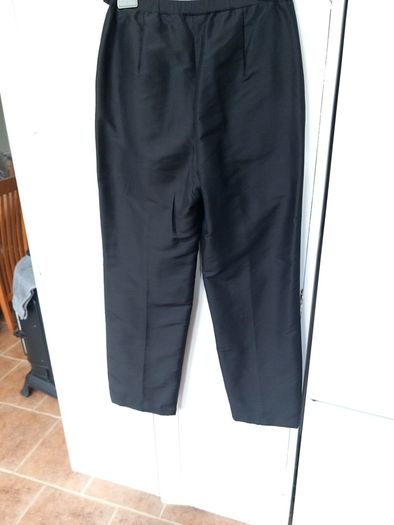 Black Thai Silk Trousers 14 Fit