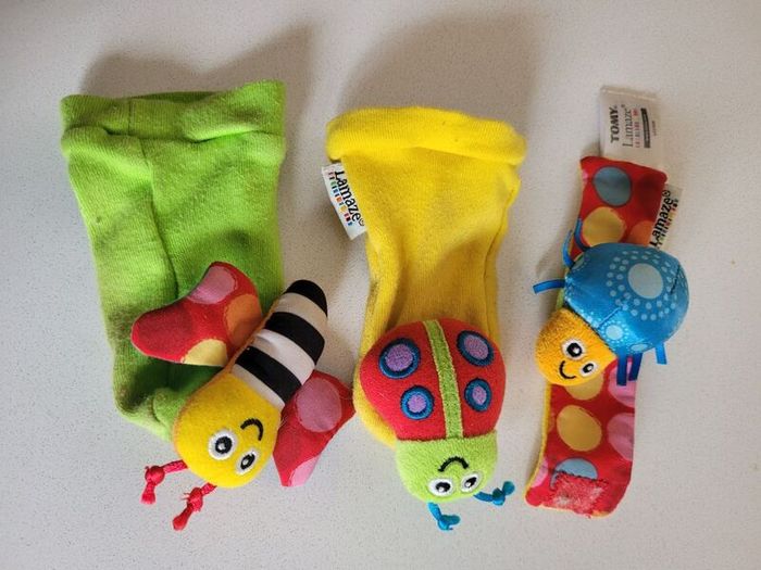 Lamaze foot and wrist rattle sensory