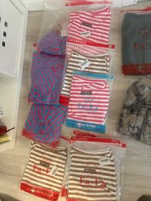 Dog Clothes, Dog Colorful Stripe Pajamas Soft Cotton Jumpsuit Bulldog Onesies Costume for Puppy XL stuff