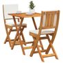 Bistro Set 3 pcs Brown Solid acacia wood Image 3