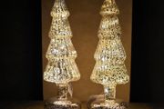 Two Christmas LED trees