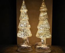 Two Christmas LED trees