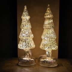 Two Christmas LED trees