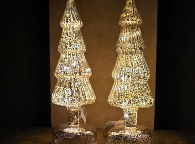 Two Christmas LED trees