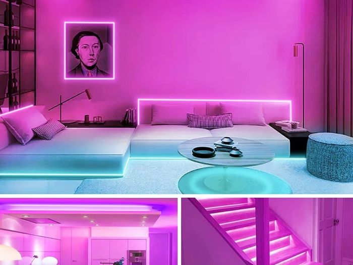 30m Led Strip Lights RGB Music Sync Color Changing, Bluetooth Led Lights with Smart App Control Remote, Led Lights for Bedroom Room Lighting Flexible Home Decoration