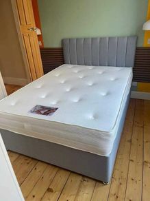 Standard Double Bed Mattress and headboard
