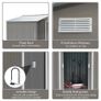 NEW SALE  9 x 6FT Foundation Ventilation Steel Outdoor Garden Shed Grey FREE SHIPPING Image 6