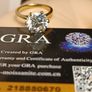18ct Vermeil 5.5 carat Moissanite Solitaire Ring Image 3