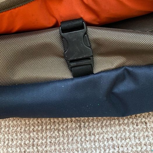 Eddie Bauer Computer Shoulder Bag Two-Tone Green Navy Tech Commuter Case