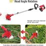 Cordless Garden Strimmers,Electric Cordless 21v Grass Strimmer with 2 X 2000mAh Battery, Adjustable Metal Blades,Garden Trimmer Telescopic Lightweight with Roller, 850W, for Gardens Image 5