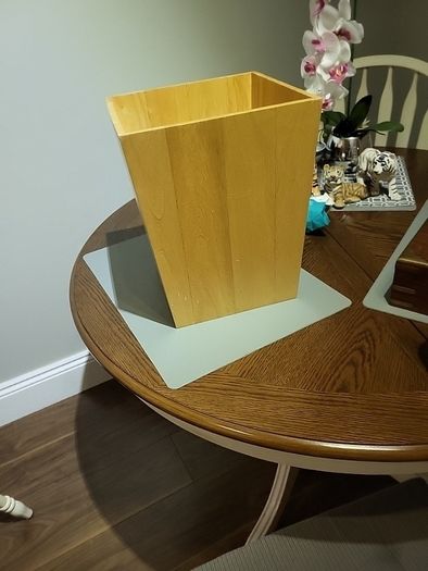 Waste paper basket wooden