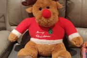 reindeer Christmas plush toy mascot soft