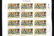 2008 Ireland Irish Music 55c De Dannan Commemorative Stamps Sheetlet Plate 1B1B1B1B Fine CDS Used with Dublin cancel of 10th October 2008 (First day of issue)