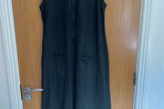 Black Lightweight Denim Jumpsuit