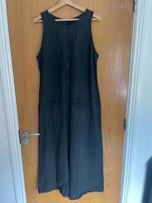 Black Lightweight Denim Jumpsuit