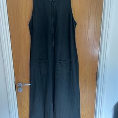 Black Lightweight Denim Jumpsuit