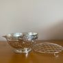 Vintage Silver-Plated Rose Bowl Centerpiece with Wire Grid Image 2