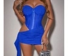 Blue swimwear wraps in medium and large