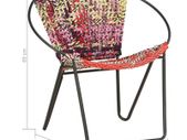 Circle Chair Multicolours Chindi Fabric