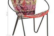 Circle Chair Multicolours Chindi Fabric