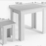 Corner dining bench set with table and stool Image 3