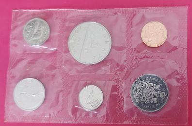 1985 1cent to  1 dollar  Canada Canoe B U set