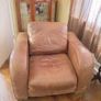 John Lewis Leather Sofa & Chair Image 8