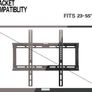 NEW SALE |  TV Wall Bracket Mount for 23-55 Inch, Flat to Wall Mount for VESA Compatible LED LCD Plasma & Curved Screens, VESA Max 400 x 400, Min 100 x 100, 60 kg Max Weight Capacity Image 2