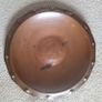 Arts and Crafts era embossed copper helmet coal scuttle with dish Image 4