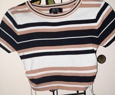 Crop Ribbed Top Size 10 - January Clearance