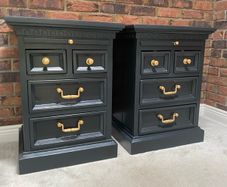 Pair of Rustic Mexican Pine Bedside Lockers