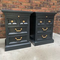 Pair of Rustic Mexican Pine Bedside Lockers