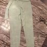 Boohoo green check gingham trousers uk8 Image 2