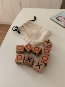 Wooden X's and O's game set