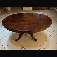 antique round wooden table