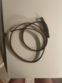 Faux leather waist belt
