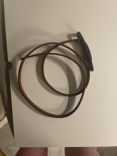 Faux leather waist belt