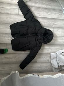 Black winter puffy jacket from zara