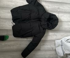 Black winter puffy jacket from zara
