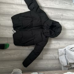 Black winter puffy jacket from zara