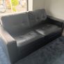 3 seater black sofa Image 2